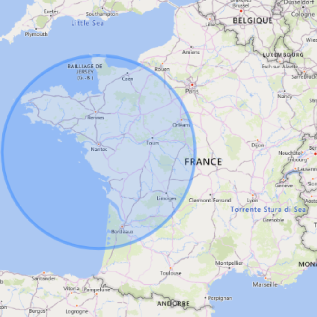 Carte secteur géographique